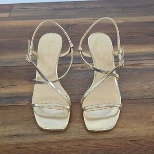 Jessica Simpson Metallic Gold Sandals